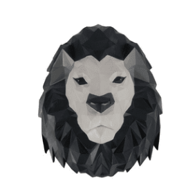 Anne Home - Origami Lion Head Wall Decor