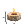 28'' Ore Powder 30,000 BTU Exterior Faux Stone Propane Fire Pit with Water Proof Cover and Lava Rock