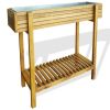 Raised Garden Raised Bed Solid Acacia Wood and Zinc