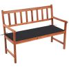Patio Bench with Cushion 47.2" Solid Acacia Wood