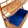 Storage Box with Trellis 39"x19.7"x63" Solid Wood Acacia
