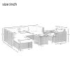 8 Piece Rattan Sectional Seating Group with Cushions;  Patio Furniture Sets;  Outdoor Wicker Sectional