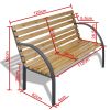 Patio Bench 47.2" Wood and Iron