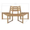 Tree Bench Half-hexagonal 63" Solid Acacia Wood
