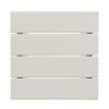 36*36*47cm Single Layer Square HDPE Side Table White