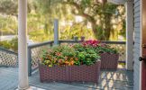 Plastic Raised Garden Bed, Set of 4 Planter Grow Boxes 15" H for Indoor & Outdoor Vegetable Fruit Flower Herb Growing Box