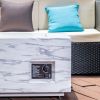 Outdoor 42" Rectangle Propane Fire Pit Table
