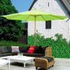 13 Ft Wooden Umbrella Green