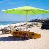 13 Ft Wooden Umbrella Green