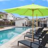 13 Ft Wooden Umbrella Green