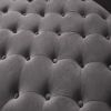 Dark Grey, Solid Wood Legs Velvet Rectangular Sofa Bench with Attached Cylindrical Pillows