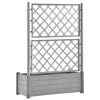 Garden Planter with Trellis 39.4"x16.9"x55.9" PP Stone Gray