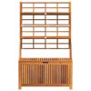 Storage Box with Trellis 39"x19.7"x63" Solid Wood Acacia