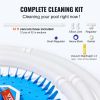 VEVOR Automatic Suction Pool Cleaner, Low Noise Pool Vacuum Cleaner with Extra Diaphragm, 10 x 32 in Hoses & 36-Fin Disc, Side Climbing Pool Cleaners
