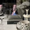 Table Top Fire Pit with Tempered Glass & Stainless Steel