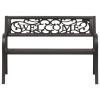 Patio Bench 49.2" Steel Black