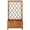 Garden Raised Bed with Trellis Solid Acacia Wood