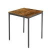 Dining table and chair set; breakfast table with 2 chairs; curved cushion and backrest; fit the human body; more comfortable(Rustic Brown; 26''w x 26'