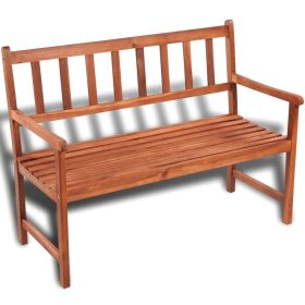 Patio Bench 47.2" Solid Acacia Wood (Color: Brown)