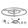 VEVOR 12 inch Round Drop-in Fire Pit Pan, Stainless Steel Fire Pit Burner Kit, Natural & Propane Gas Fire Pan with 92,000 BTU for Indoor or Outdoor Us