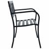 Patio Bench 49.2" Black Steel