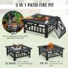 Outddor Patio Garden Beach Camping Bonfire Party Fire Pit With BBQ Grill