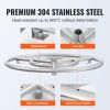 VEVOR 12 inch Round Drop-in Fire Pit Pan, Stainless Steel Fire Pit Burner Kit, Natural & Propane Gas Fire Pan with 92,000 BTU for Indoor or Outdoor Us