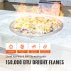 VEVOR 12 inch Round Drop-in Fire Pit Pan, Stainless Steel Fire Pit Burner Kit, Natural & Propane Gas Fire Pan with 92,000 BTU for Indoor or Outdoor Us