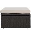 Outdoor Patio Rectangle Daybed with Retractable Canopy;  Wicker Furniture Sectional Seating with Washable Cushions;  Backyard;  Porch