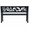 Patio Bench 49.2" Black Steel