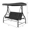 3 Seats Outdoor Swing Hammock with Adjustable Tilt Canopy