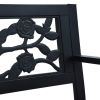 Patio Bench 49.2" Black Steel
